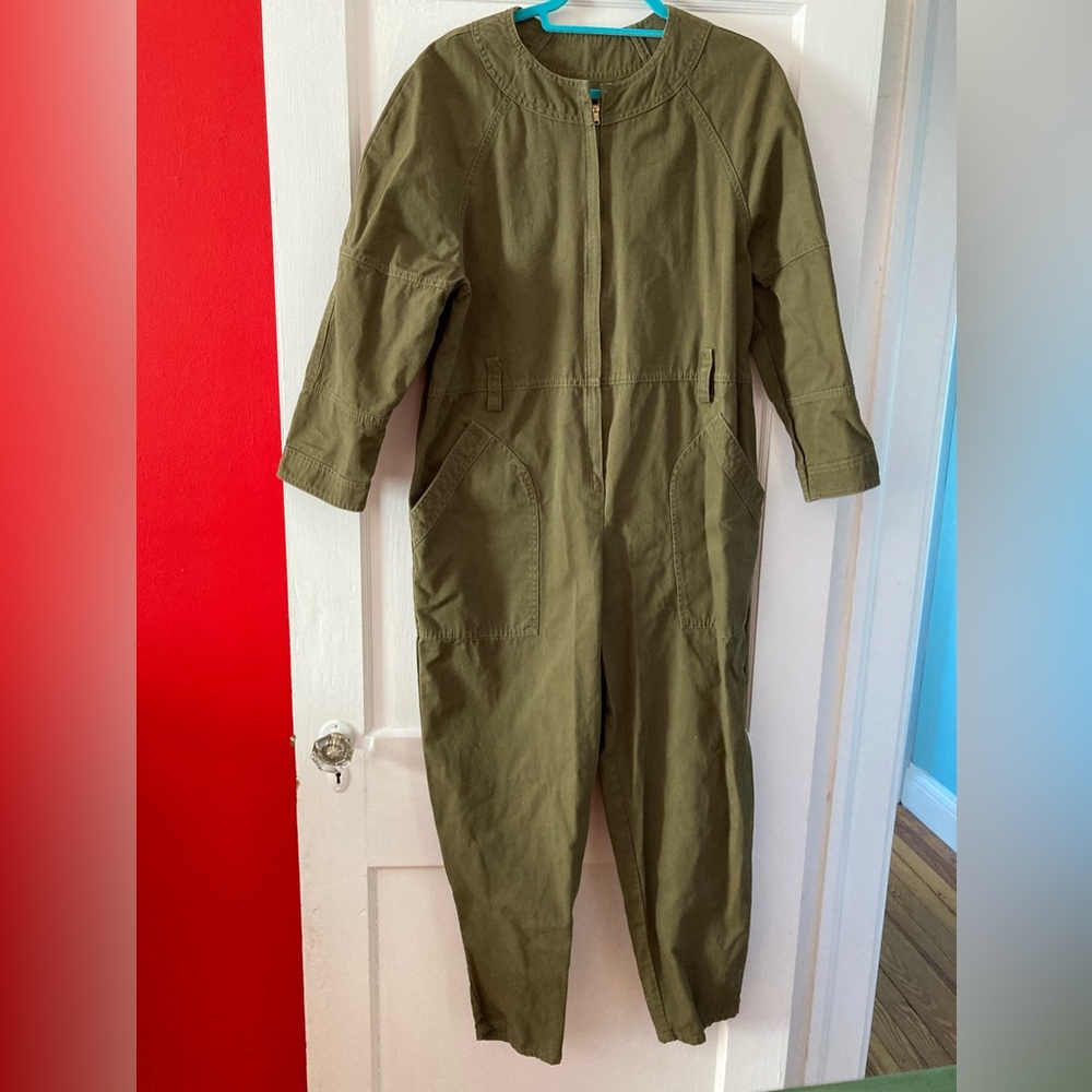 Army green one piece jumpsuit